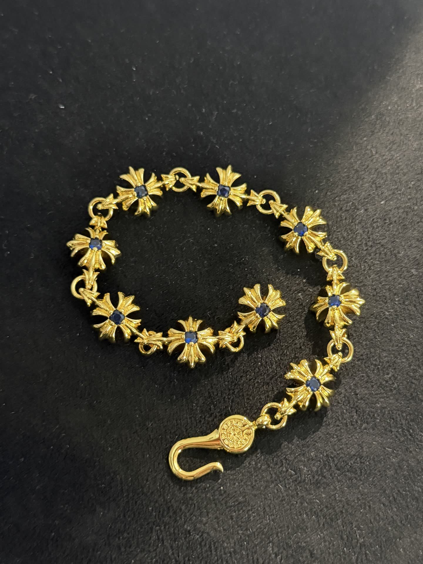 Chrome Hearts Gold-Tone Gemstone Bracelet